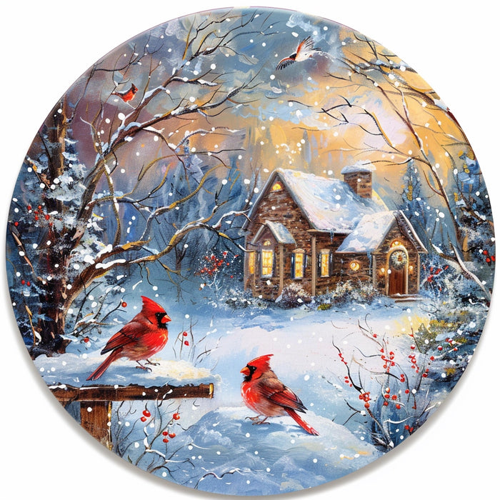 DIY Winter Cardinal Painting Coaster Set