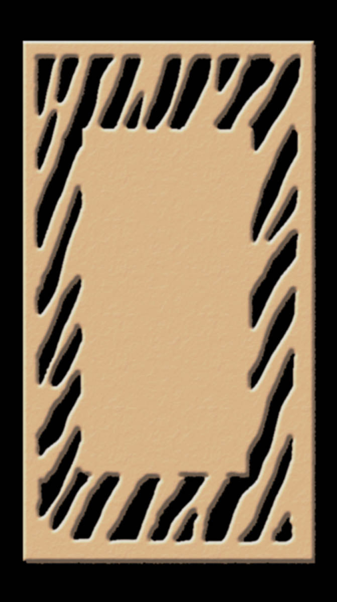 Plaque, Rectangle w/ Diagonal Cutouts