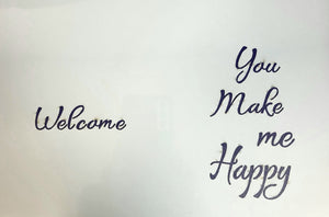 Stencil, You Make Me Happy by Marika Moretti