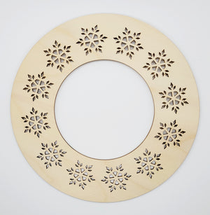 Snowflake Cutout Circle Frame