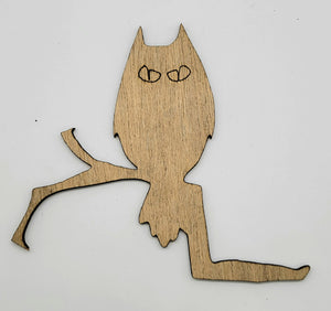 Perched Owl Cutout