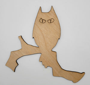 Perched Owl Cutout