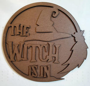 Witch Is In Plaque w/ Hat