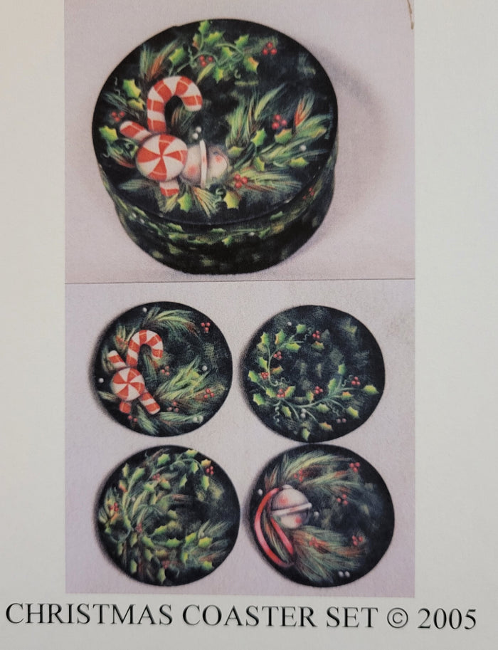 Christmas Coaster Set packet by Barbara Bunsey