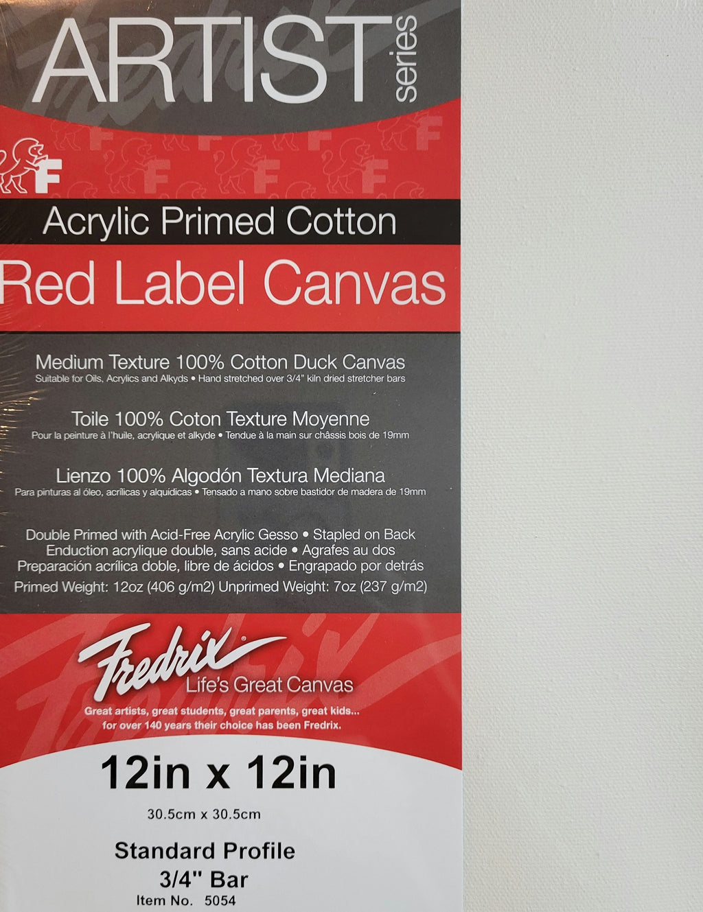 Red Label Cotton Duck Canvas by Fredrix