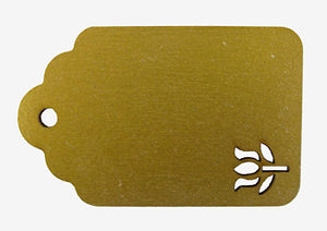 Gift Tag, Gold, Tulip Cutout