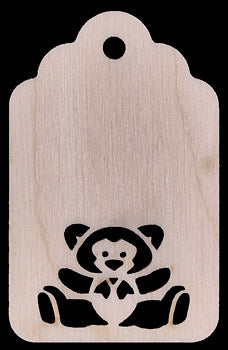 Gift Tag, Teddy Bear Cutout