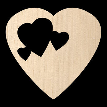 Cutout, Heart, 3 1/2"