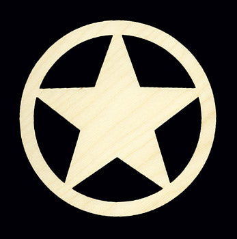 Cutout, Star in Circle, 4 1/2"