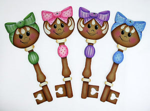 Ginger Girls Key Ornament Packet by Jeanne Bobish