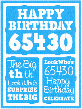 Stencil, Stick-On Birthday Milestones