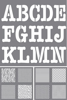 Stencil, Roaring 20's Alphabet by DecoArt