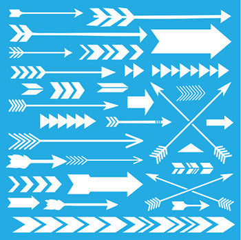 Stencil, Array of Arrows by DecoArt