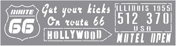 Stencil, Route 66 by DecoArt