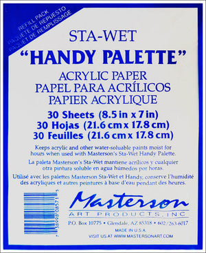 Sta-Wet Handy Palette, Palette Sheet Pad Refill by Masterson